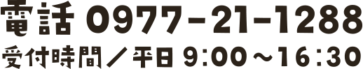 〒874-0919 大分県別府市石垣東3丁目7-33 TEL:0977-21-1288